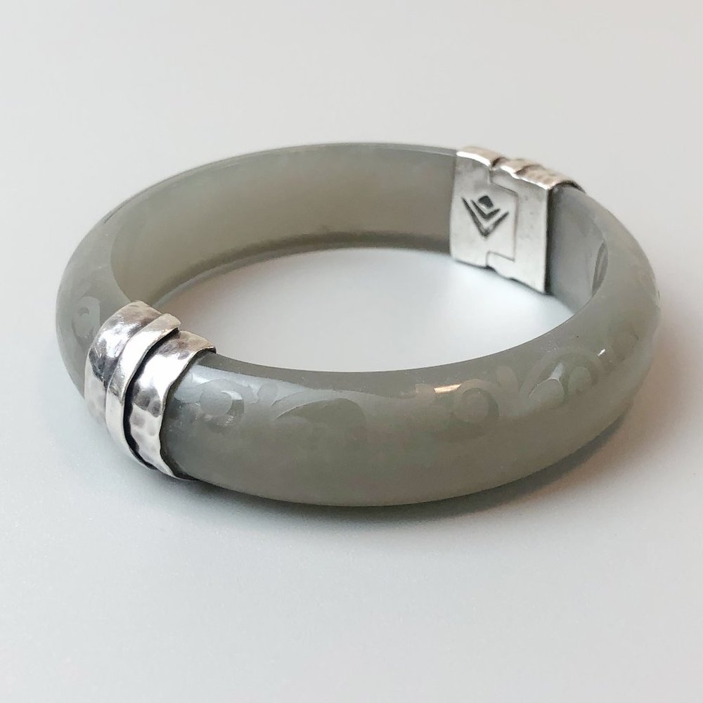 Silpada Sterling Silver and Resin Bangle Bracelet B2186